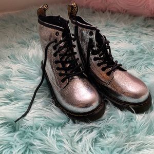 NWT Silver Metallic Doc Martens